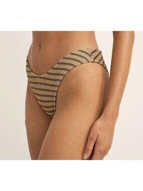Rhythm Sol Stripe Hi Cut Swim Bikini Bottom ( XXL )